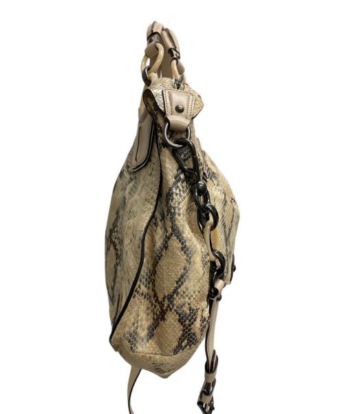 COACH（コーチ）COACH (コーチ) パイソン2WAYバッグ グレーの古着・服飾アイテム