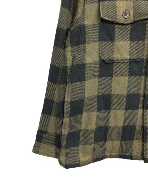 TES（テス）TES (テス) CALIFORNIA CHECK SHIRT JACKET オリーブ サイズ:LARGEの古着・服飾アイテム