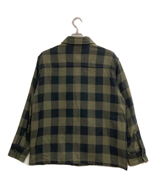 TES（テス）TES (テス) CALIFORNIA CHECK SHIRT JACKET オリーブ サイズ:LARGEの古着・服飾アイテム