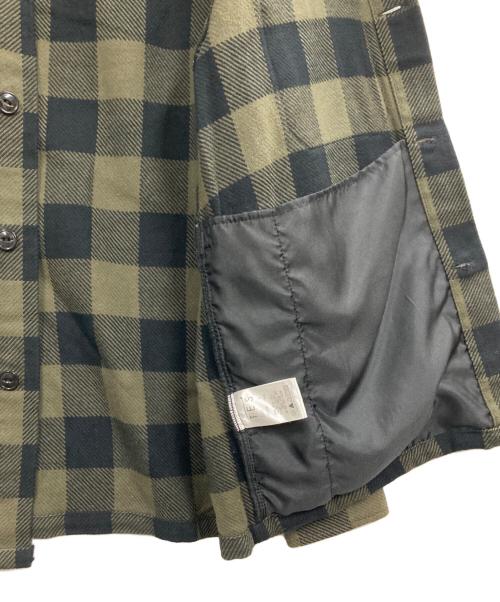TES（テス）TES (テス) CALIFORNIA CHECK SHIRT JACKET オリーブ サイズ:LARGEの古着・服飾アイテム