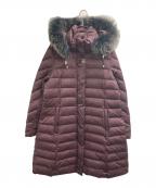 JEAN LOUIS SCHERRERジャンルイ シェレル）の古着「ブルーフォックスファー付ダウンコート」｜ワインレッド