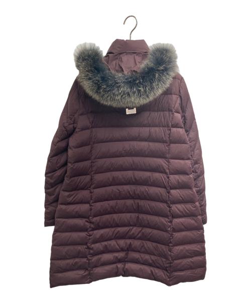 JEAN LOUIS SCHERRER（ジャンルイ シェレル）JEAN LOUIS SCHERRER (ジャンルイ シェレル) ブルーフォックスファー付ダウンコート ワインレッド サイズ:Mの古着・服飾アイテム