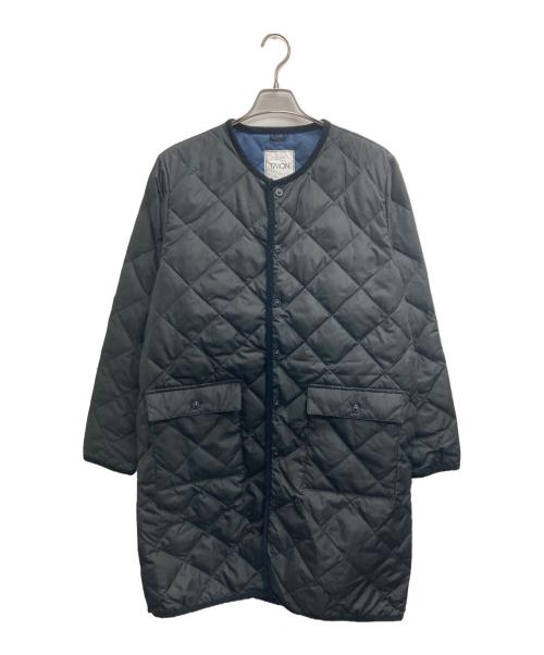 TAION（タイオン）TAION (タイオン) ノーカラーダウンコート ブラック サイズ:XLの古着・服飾アイテム