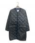 TAION（タイオン）の古着「ノーカラーダウンコート」｜ブラック