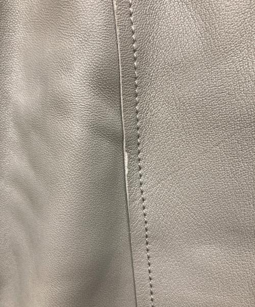 DIESEL（ディーゼル）DIESEL (ディーゼル) L-KORN レザージャケット グレー サイズ:Lの古着・服飾アイテム