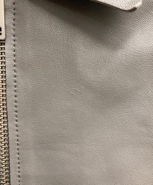 DIESEL（ディーゼル）DIESEL (ディーゼル) L-KORN レザージャケット グレー サイズ:Lの古着・服飾アイテム