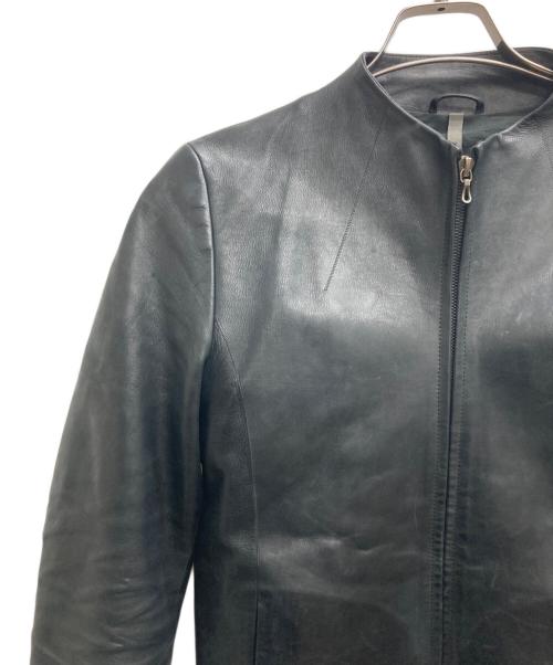 KAZUYUKI KUMAGAI ATTACHMENT（カズユキクマガイ アタッチメント）KAZUYUKI KUMAGAI ATTACHMENT (カズユキクマガイ アタッチメント) シングルライダースジャケット ブラック サイズ:2の古着・服飾アイテム