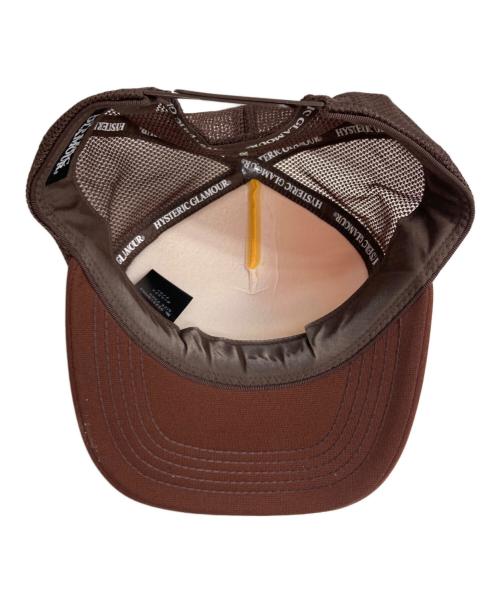 Hysteric Glamour（ヒステリックグラマー）Hysteric Glamour (ヒステリックグラマー) HYSTERIC RECORDS メッシュキャップ ブラウン×イエロー サイズ:FREEの古着・服飾アイテム