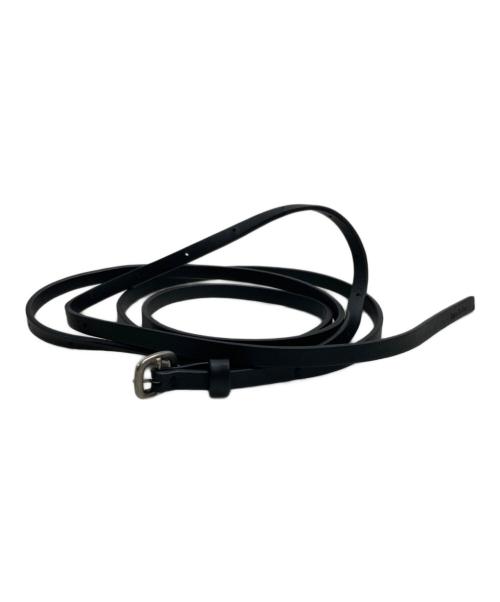 Acne studios（アクネ ストゥディオス）ACNE STUDIOS (アクネ ストゥディオス) バックルスリムベルト ブラックの古着・服飾アイテム