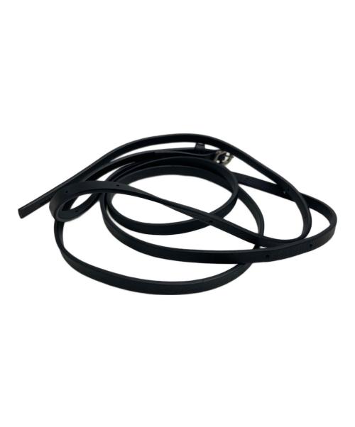 Acne studios（アクネ ストゥディオス）ACNE STUDIOS (アクネ ストゥディオス) バックルスリムベルト ブラックの古着・服飾アイテム