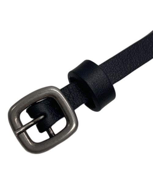 Acne studios（アクネ ストゥディオス）ACNE STUDIOS (アクネ ストゥディオス) バックルスリムベルト ブラックの古着・服飾アイテム