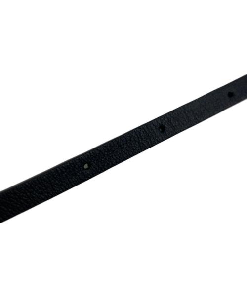 Acne studios（アクネ ストゥディオス）ACNE STUDIOS (アクネ ストゥディオス) バックルスリムベルト ブラックの古着・服飾アイテム