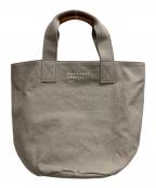 MARGARET HOWELL ideaマーガレット ハウエル アイディア）の古着「キャンバスレザーハンドバッグ」｜ベージュ