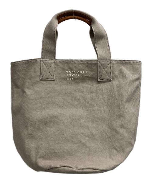 MARGARET HOWELL idea（マーガレット ハウエル アイディア）MARGARET HOWELL idea (マーガレット ハウエル アイディア) キャンバスレザーハンドバッグ ベージュの古着・服飾アイテム