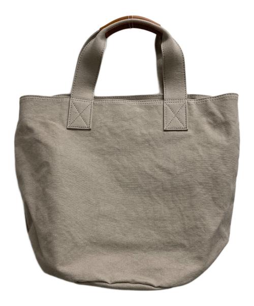 MARGARET HOWELL idea（マーガレット ハウエル アイディア）MARGARET HOWELL idea (マーガレット ハウエル アイディア) キャンバスレザーハンドバッグ ベージュの古着・服飾アイテム