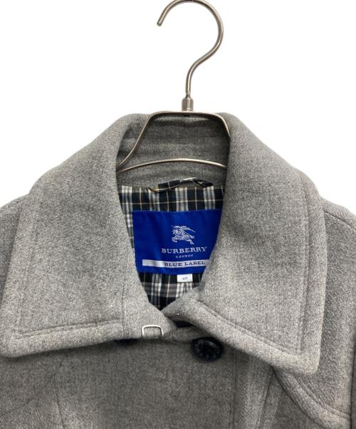 BURBERRY BLUE LABEL（バーバリー ブルー レーベル）BURBERRY BLUE LABEL (バーバリー ブルー レーベル) ダブルコート グレー サイズ:40の古着・服飾アイテム