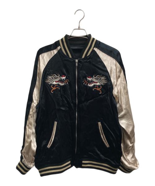 VANSON（バンソン）VANSON (バンソン) CROWS WORST (クローズ＆ワースト) リバーシブルスカジャン ブラック サイズ:XLの古着・服飾アイテム