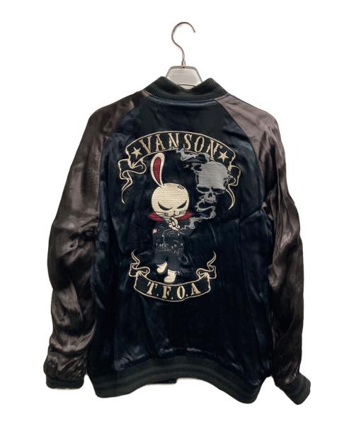 VANSON（バンソン）VANSON (バンソン) CROWS WORST (クローズ＆ワースト) リバーシブルスカジャン ブラック サイズ:XLの古着・服飾アイテム