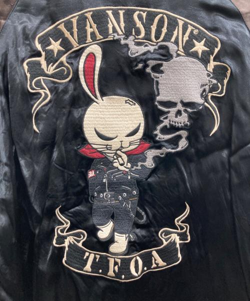 VANSON（バンソン）VANSON (バンソン) CROWS WORST (クローズ＆ワースト) リバーシブルスカジャン ブラック サイズ:XLの古着・服飾アイテム