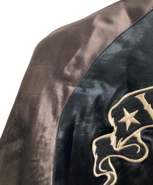 VANSON（バンソン）VANSON (バンソン) CROWS WORST (クローズ＆ワースト) リバーシブルスカジャン ブラック サイズ:XLの古着・服飾アイテム