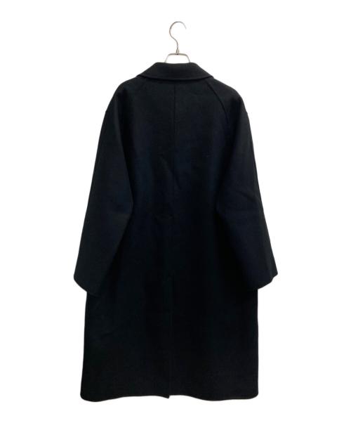 edition（エディション）Edition (エディション) ダブルフェイスステンカラーロングコート ブラック サイズ:Sの古着・服飾アイテム