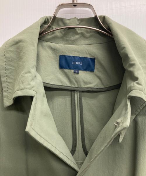 SHIPS（シップス）SHIPS (シップス) ステンカラーコート グリーン サイズ:Sの古着・服飾アイテム