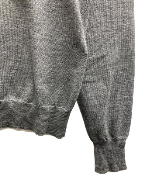 RALPH LAUREN（ラルフローレン）RALPH LAUREN (ラルフローレン) 同色刺繍丸首カーディガン グレー サイズ:Sの古着・服飾アイテム