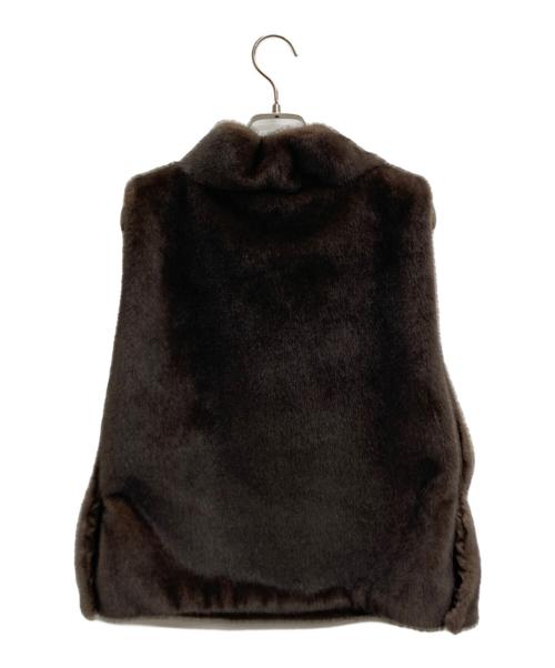 PLAIN PEOPLE（プレインピープル）PLAIN PEOPLE (プレインピープル) フェイクファーオフタートルベスト ブラウン サイズ:9の古着・服飾アイテム