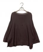 nest Robeネストローブ）の古着「コットンカシミヤ ボートネックニット」｜ブラウン