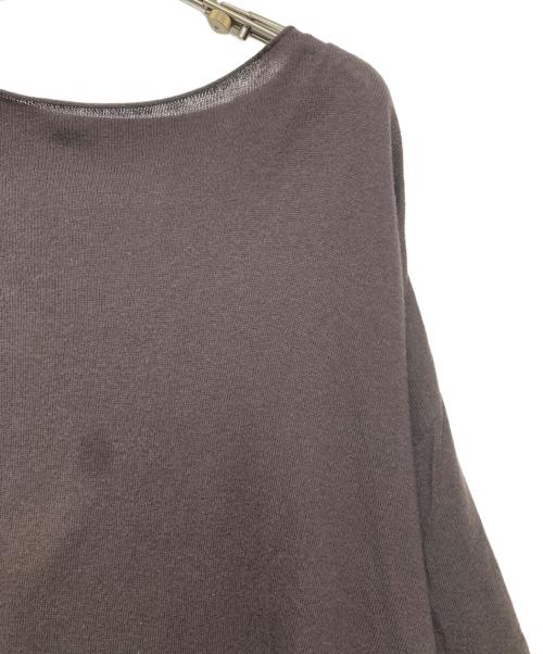 nest Robe（ネストローブ）nest Robe (ネストローブ) コットンカシミヤ ボートネックニット ブラウン サイズ:Freeの古着・服飾アイテム