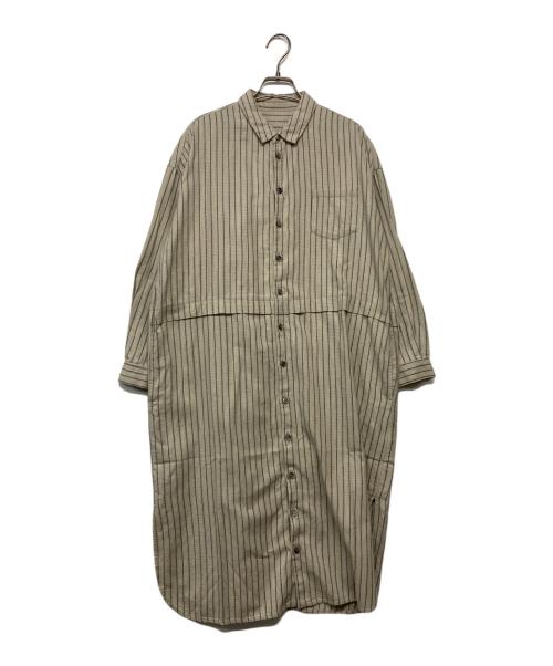 nest Robe（ネストローブ）nest Robe (ネストローブ) シャツワンピース ベージュ サイズ:Freeの古着・服飾アイテム