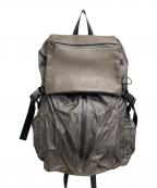 ear PAPILLONNER×BURLAP OUTFITTERイアパピヨネ×バーラップアウトフィッター）の古着「ペイズリー柄レザーフラップリュック」｜ブラウン