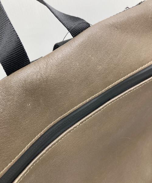 ear PAPILLONNER（イアパピヨネ）ear PAPILLONNER (イアパピヨネ) BURLAP OUTFITTER (バーラップアウトフィッター) ペイズリー柄レザーフラップリュック ブラウンの古着・服飾アイテム