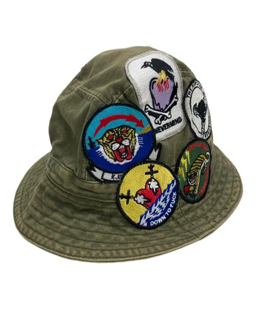 EMOTIONALLY  UNAVAILABLE（エモーショナリー アンアベイラブル）EMOTIONALLY  UNAVAILABLE (エモーショナリー アンアベイラブル) ワッペンハット オリーブの古着・服飾アイテム