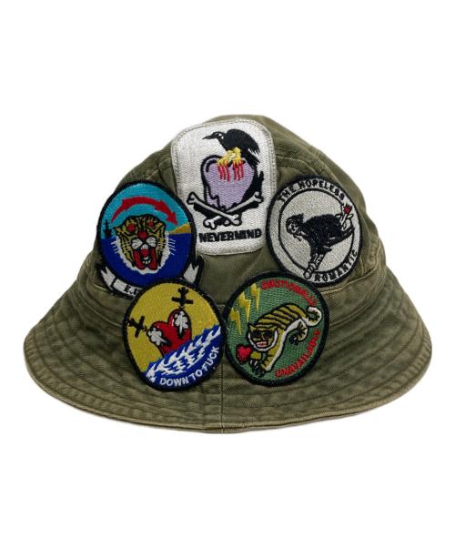 EMOTIONALLY  UNAVAILABLE（エモーショナリー アンアベイラブル）EMOTIONALLY  UNAVAILABLE (エモーショナリー アンアベイラブル) ワッペンハット オリーブの古着・服飾アイテム