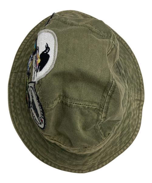 EMOTIONALLY  UNAVAILABLE（エモーショナリー アンアベイラブル）EMOTIONALLY  UNAVAILABLE (エモーショナリー アンアベイラブル) ワッペンハット オリーブの古着・服飾アイテム