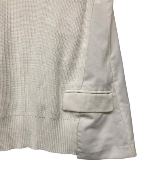 sacai（サカイ）sacai (サカイ) バックプリーツニット ホワイト サイズ:１の古着・服飾アイテム
