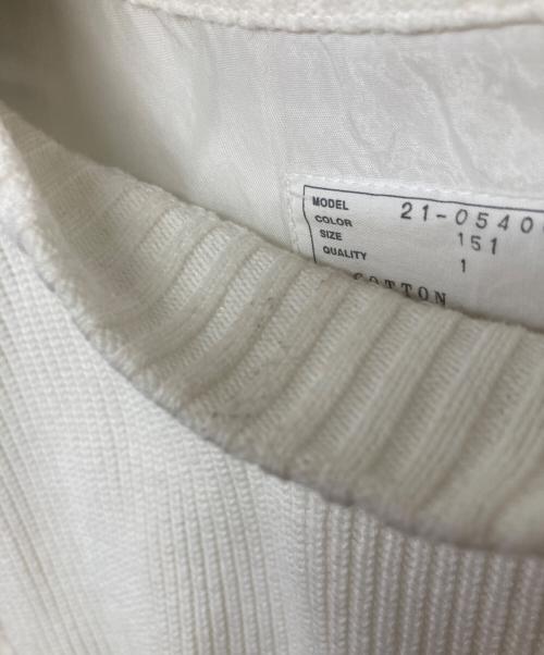 sacai（サカイ）sacai (サカイ) バックプリーツニット ホワイト サイズ:１の古着・服飾アイテム