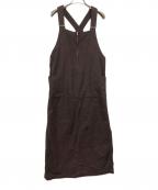 SLOBE IENAスローブ イエナ）の古着「アイラインジャンパースカート」｜ブラウン