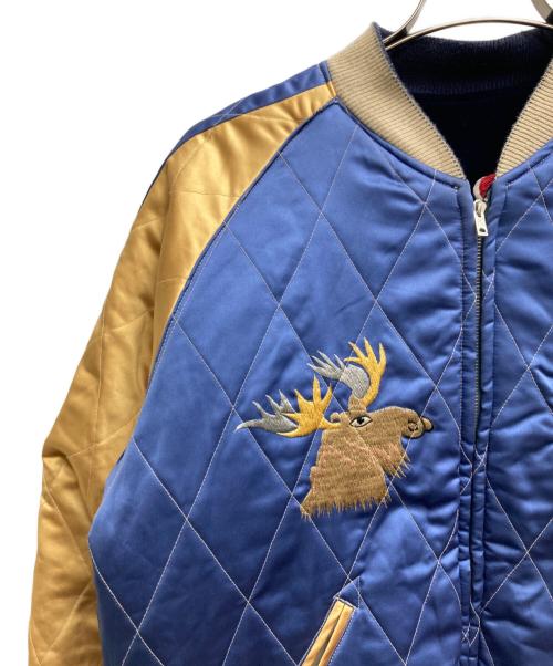 東洋エンタープライズ（トウヨウエンタープライズ）東洋エンタープライズ (トウヨウエンタープライズ) 別珍リバーシブルスカジャン ネイビー×ブルー×イエロー サイズ:Lの古着・服飾アイテム