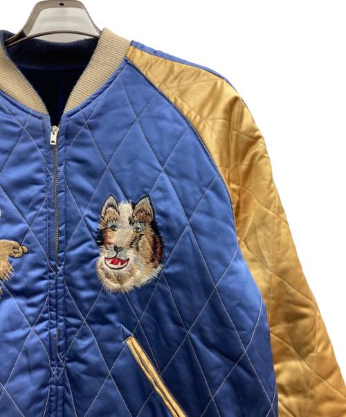 東洋エンタープライズ（トウヨウエンタープライズ）東洋エンタープライズ (トウヨウエンタープライズ) 別珍リバーシブルスカジャン ネイビー×ブルー×イエロー サイズ:Lの古着・服飾アイテム