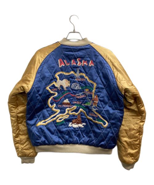 東洋エンタープライズ（トウヨウエンタープライズ）東洋エンタープライズ (トウヨウエンタープライズ) 別珍リバーシブルスカジャン ネイビー×ブルー×イエロー サイズ:Lの古着・服飾アイテム