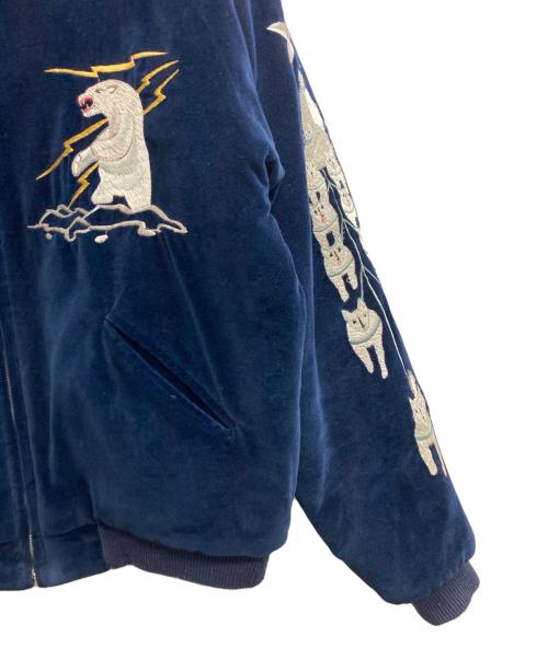 東洋エンタープライズ（トウヨウエンタープライズ）東洋エンタープライズ (トウヨウエンタープライズ) 別珍リバーシブルスカジャン ネイビー×ブルー×イエロー サイズ:Lの古着・服飾アイテム