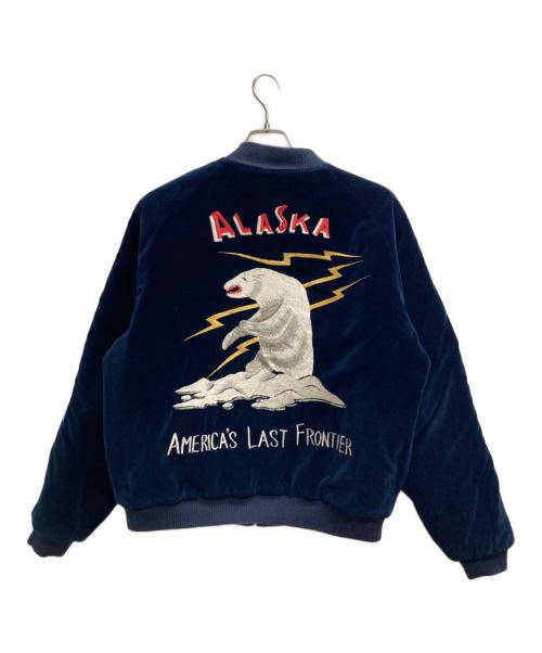 東洋エンタープライズ（トウヨウエンタープライズ）東洋エンタープライズ (トウヨウエンタープライズ) 別珍リバーシブルスカジャン ネイビー×ブルー×イエロー サイズ:Lの古着・服飾アイテム