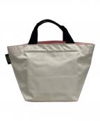 Herve Chapelierエルベシャプリエ）の古着「舟形トートバッグM」｜アイボリー×ピンク