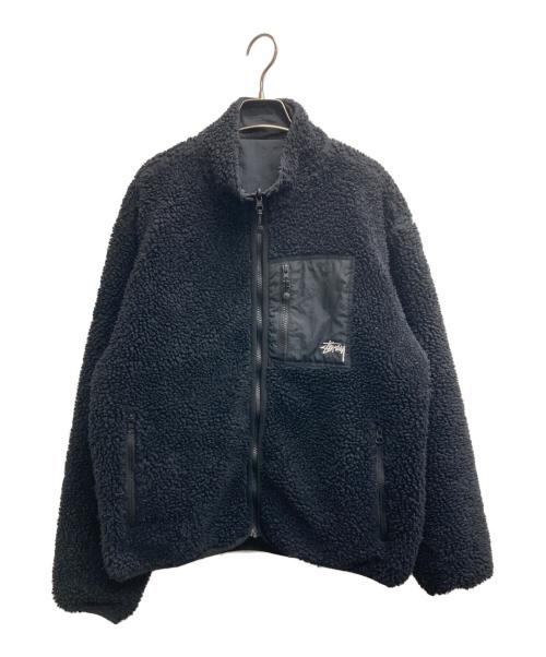 stussy（ステューシー）stussy (ステューシー) SHERPA REVERSIBLE JACKET ブラック サイズ:Mの古着・服飾アイテム
