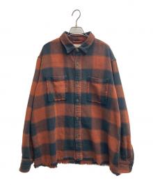 JOURNAL STANDARD relume（ジャーナルスタンダード レリューム）の古着「USAコットン フリンジネル バッファローチェックシャツ」｜オレンジ