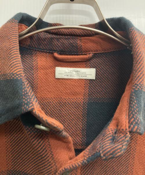 JOURNAL STANDARD relume（ジャーナルスタンダード レリューム）JOURNAL STANDARD relume (ジャーナルスタンダード レリューム) USAコットン フリンジネル バッファローチェックシャツ オレンジ サイズ:lの古着・服飾アイテム