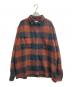 JOURNAL STANDARD relume（ジャーナルスタンダード レリューム）の古着「USAコットン フリンジネル バッファローチェックシャツ」｜オレンジ