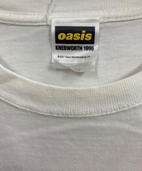 oasis（オアシス）oasis (オアシス) Knebworth 1996 TEE ホワイト サイズ:Lの古着・服飾アイテム